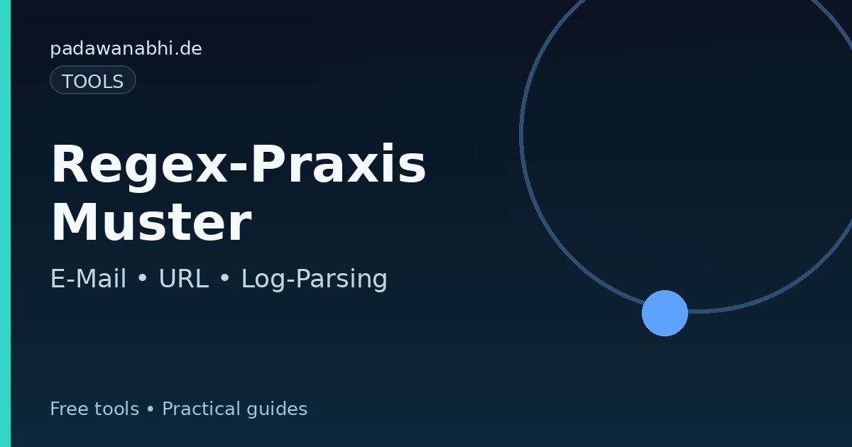 Regex‑Praxis: Muster für E‑Mail, URL und Log‑Parsing