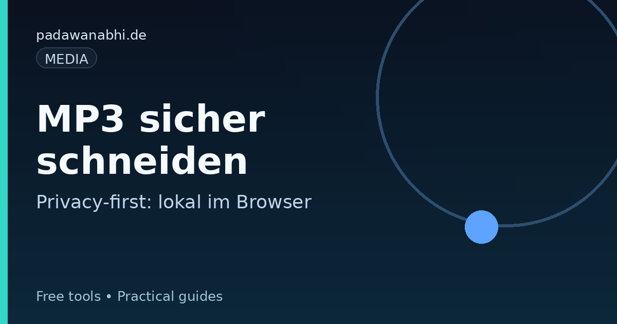 MP3 online schneiden – sicher & privacy‑first